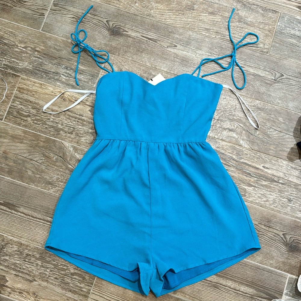 Blue Superdown romper. Size xs.